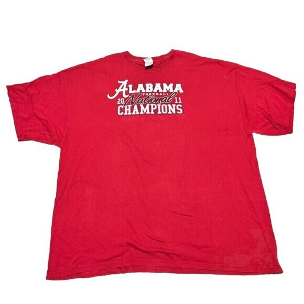 Alabama Crimson Tide Shirt 3XL Red 2011 National Champions‎ Football Men’s